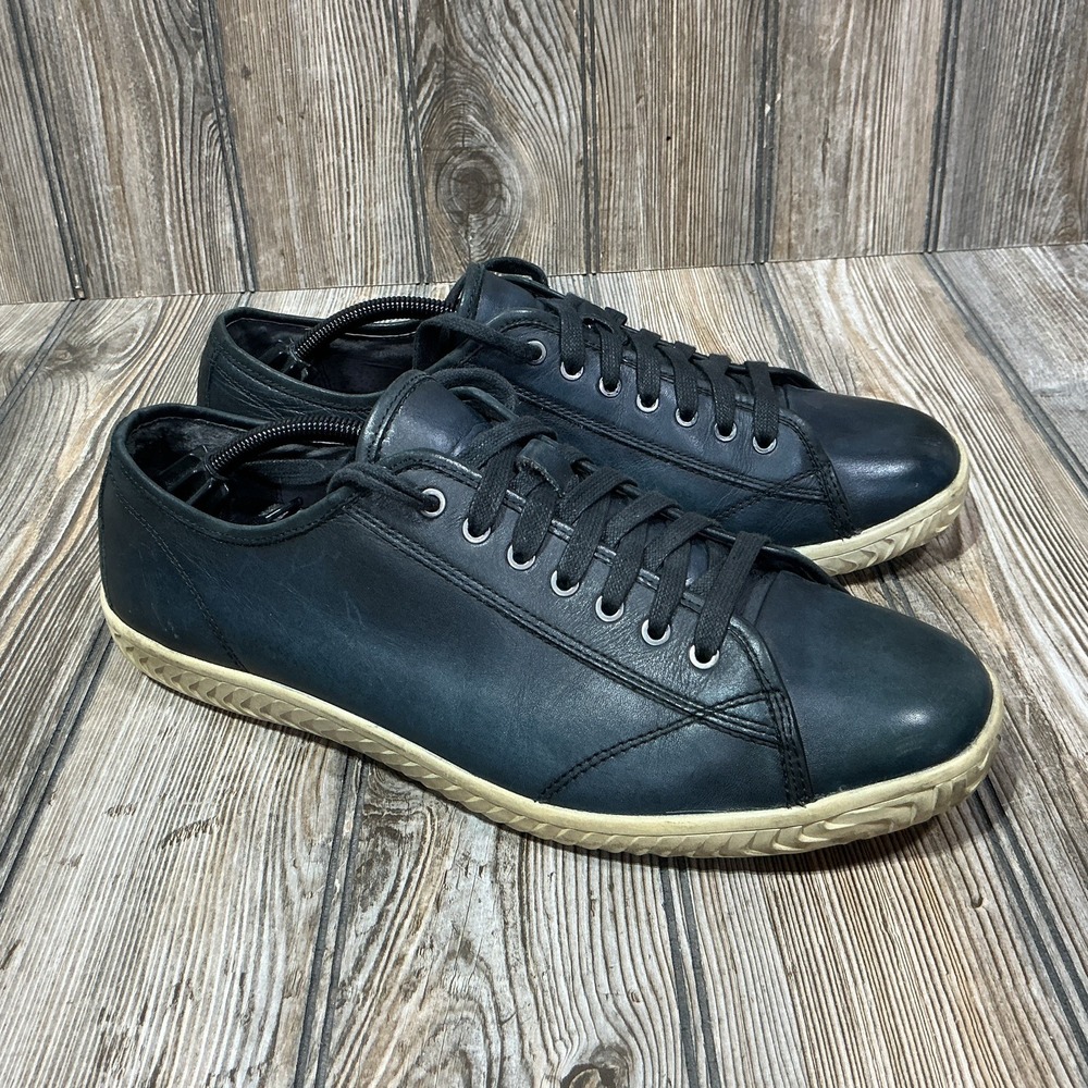 John Varvatos Hattan Shoes Sneakers Men's Size 11.5 M Black Leather USA